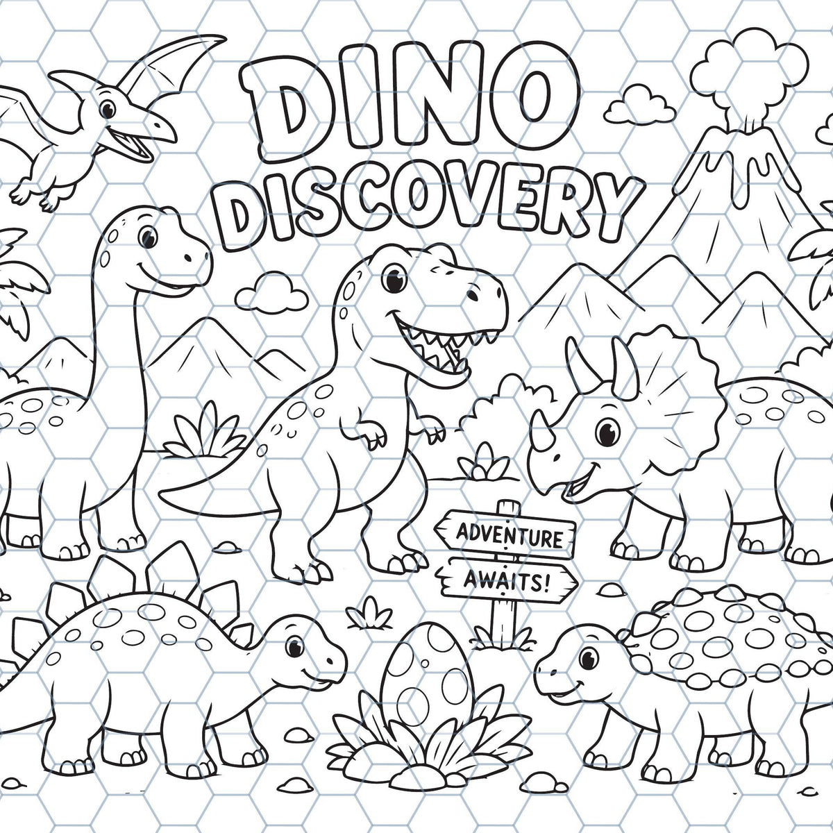 Dino Discovery Reusable Coloring Mat