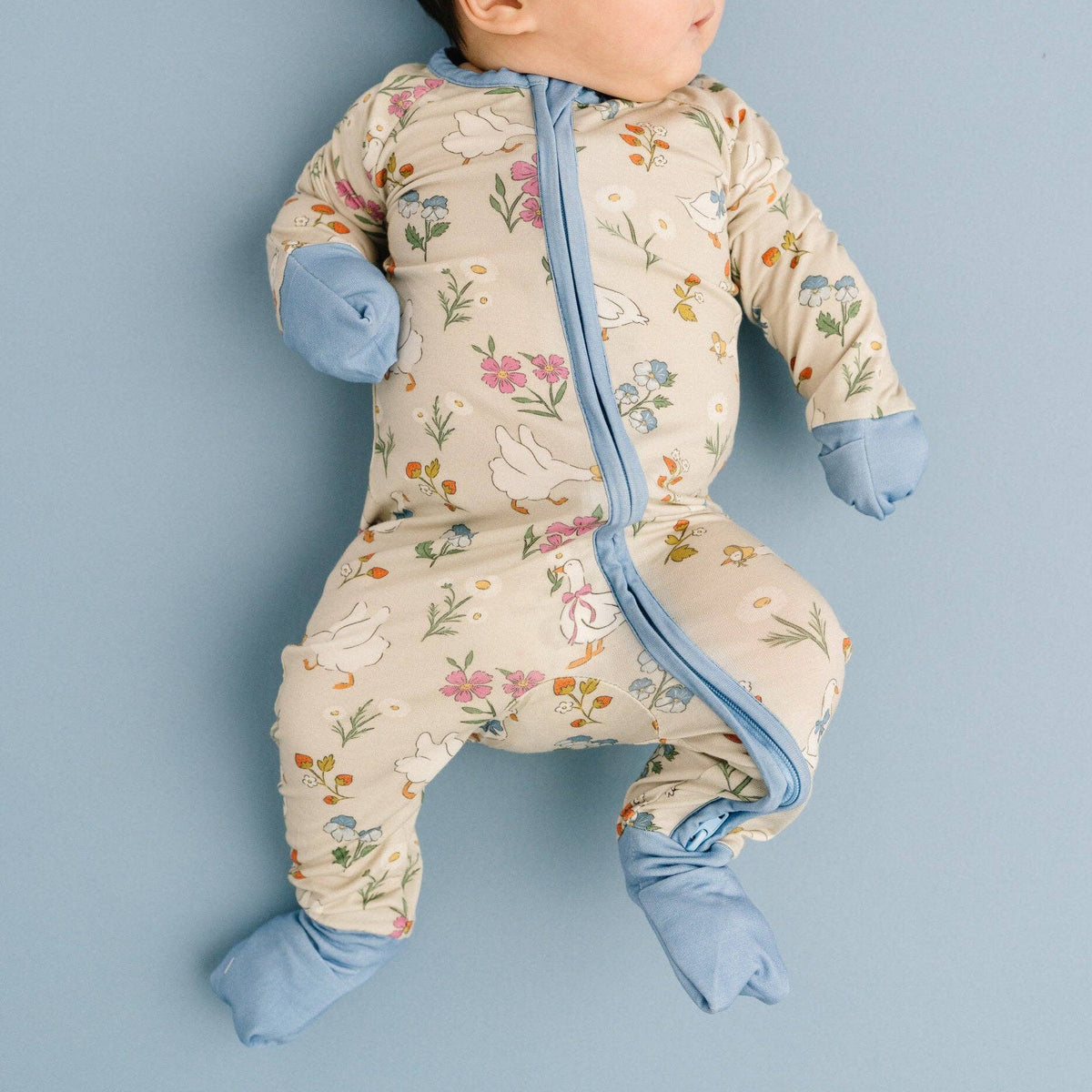 Little One Shop - Garden Goose Bamboo Sleeper - Baby Dill