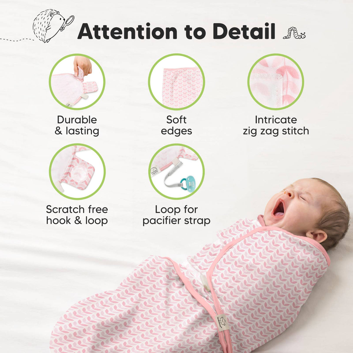 3pk Soothe Baby Swaddles 0-3 Months  Sleep Sack for Newborns