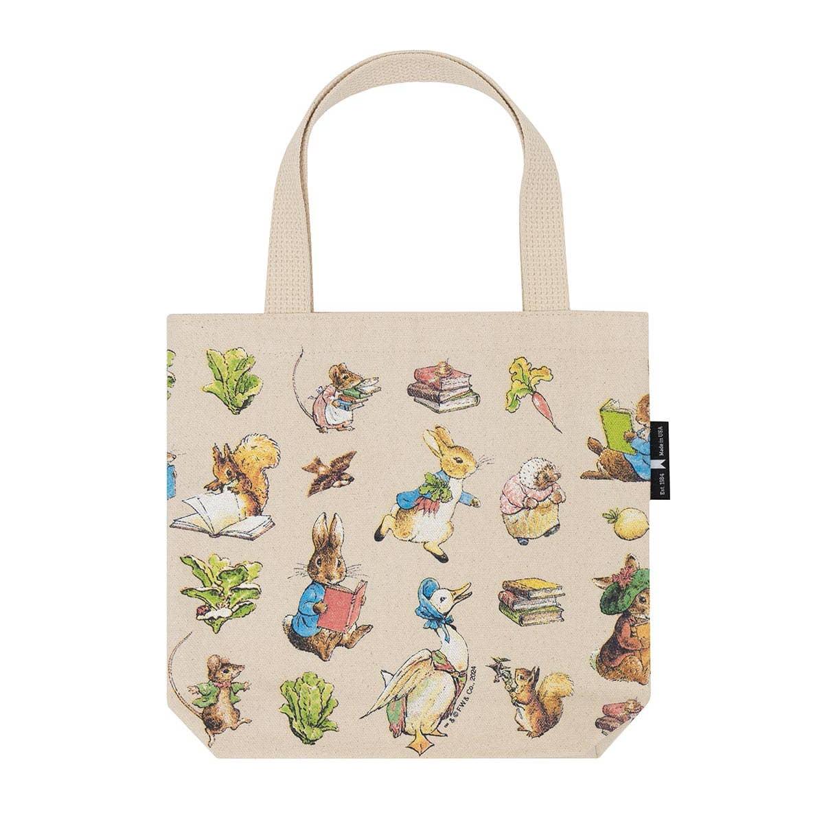 Peter Rabbit Pattern Mini Tote - Baby Dill