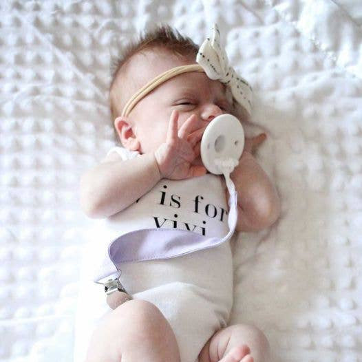Linen Pacifier Clips (set of 3) - Baby Dill