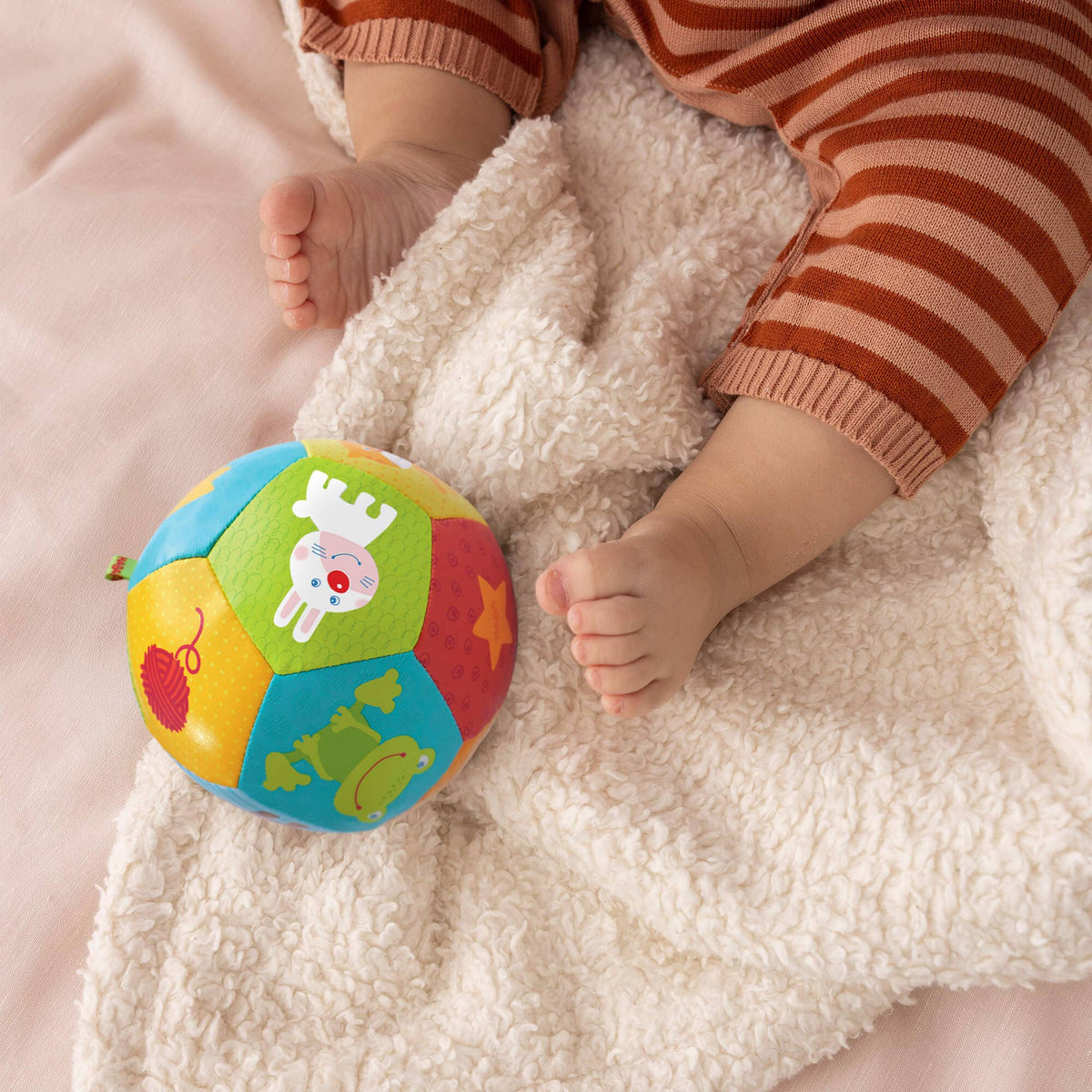 4 1/2" Soft Baby Ball Animal Friends