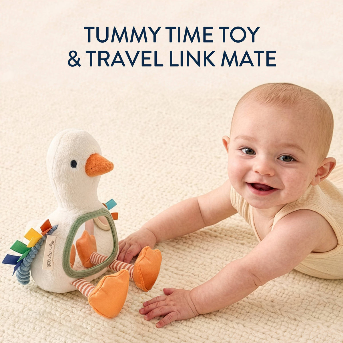 Itzy Ritzy - *NEW* Itzy Bitzy Mirror™ Sensory Tummy Time Mirror - Goose - Baby Dill