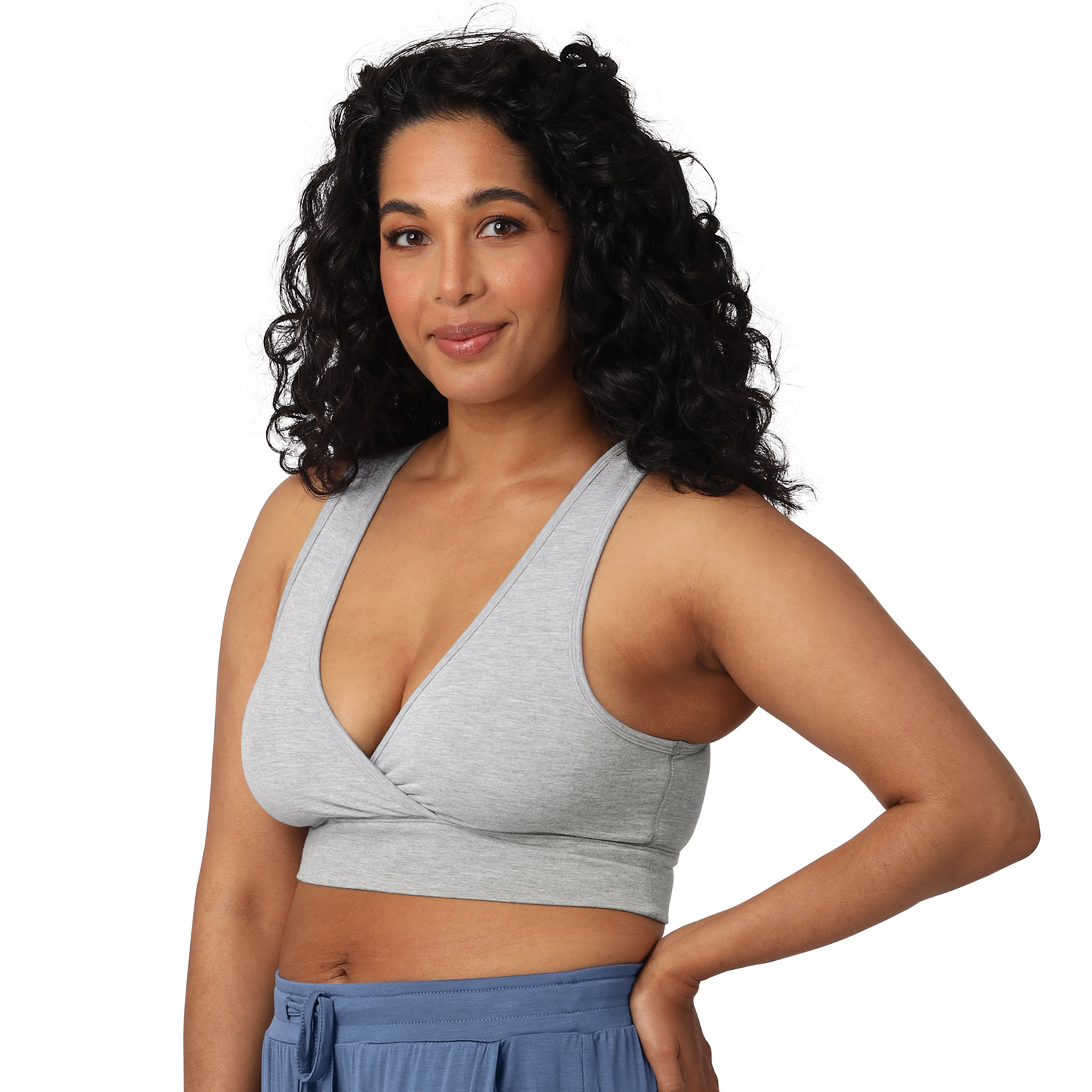 Kindred Bravely - French Terry Racerback Nursing & Maternity Sleep Bra - Baby Dill