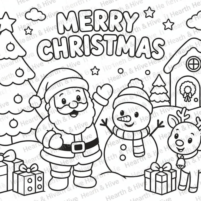 Christmas Reusable Silicone Coloring Mat