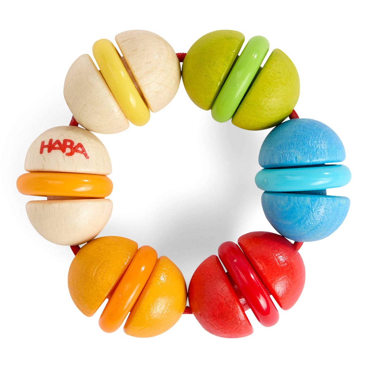 HABA USA - Rainbow Rattle Grasping and Teething Toy - Baby Dill
