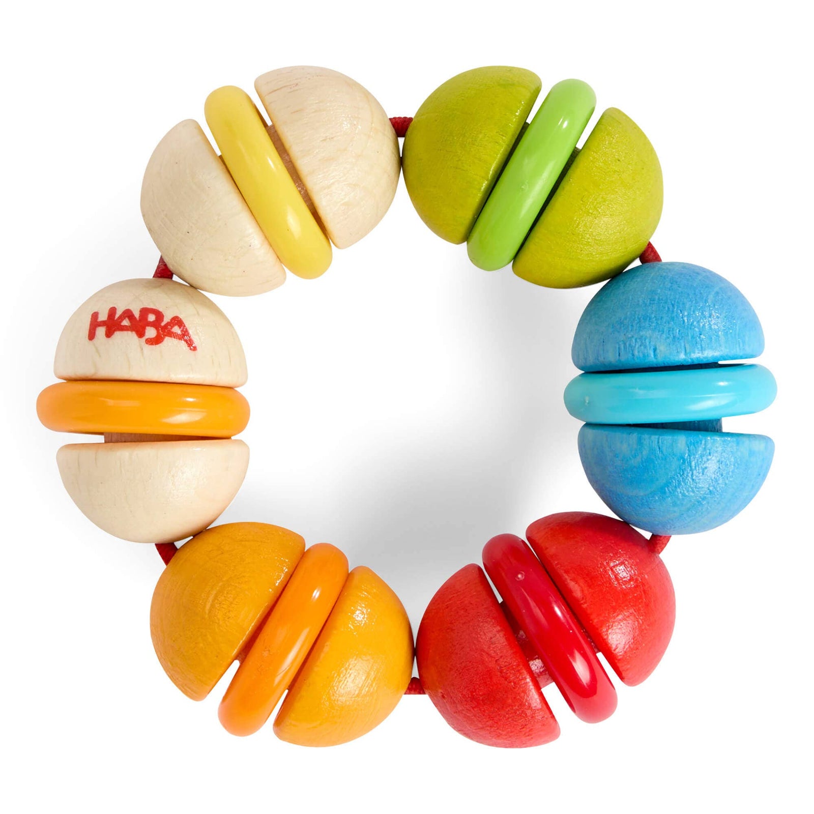 HABA USA - Rainbow Rattle Grasping and Teething Toy - Baby Dill