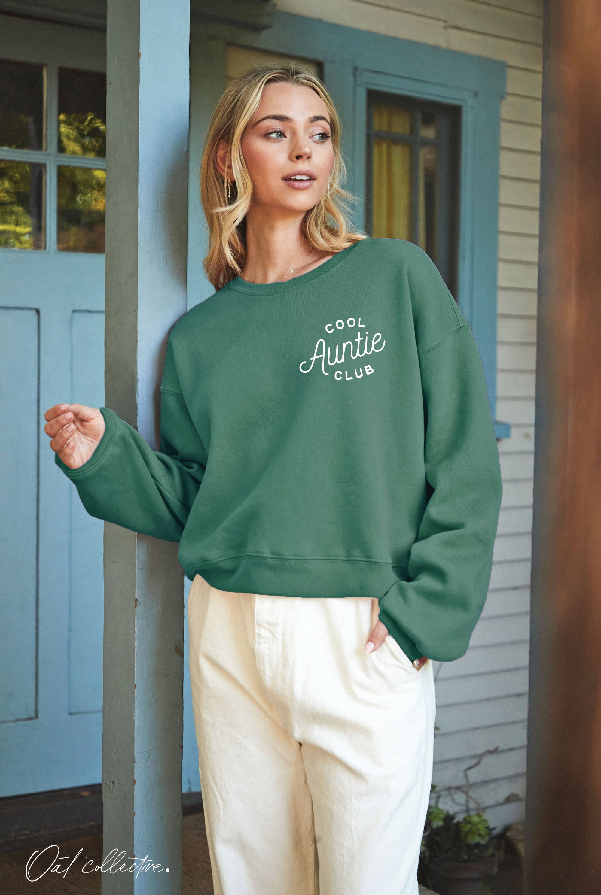 COOL AUNTIE CLUB Mid Graphic Sweatshirt - Baby Dill