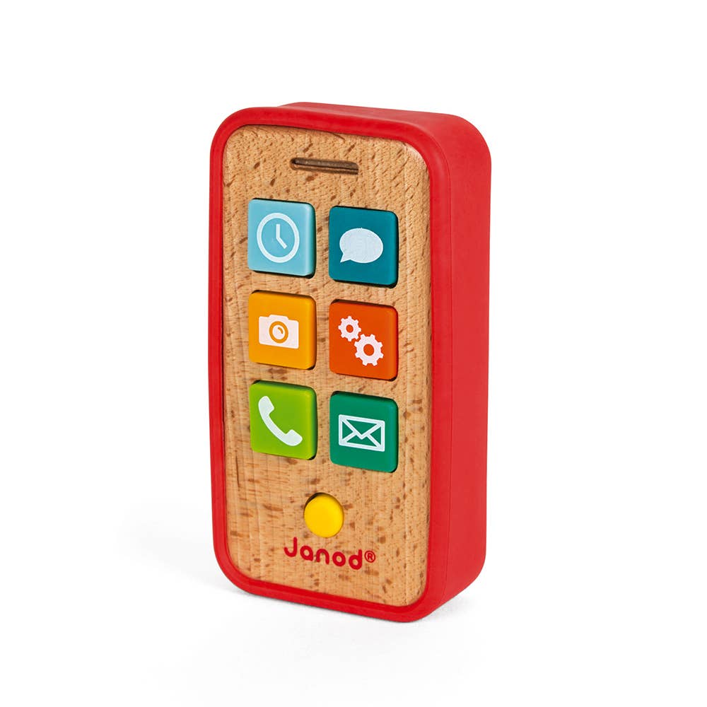 Wood Toy Telephone with Sounds