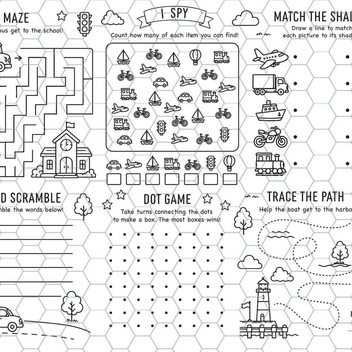 Ready, Set, Go! Reusable Coloring Mat