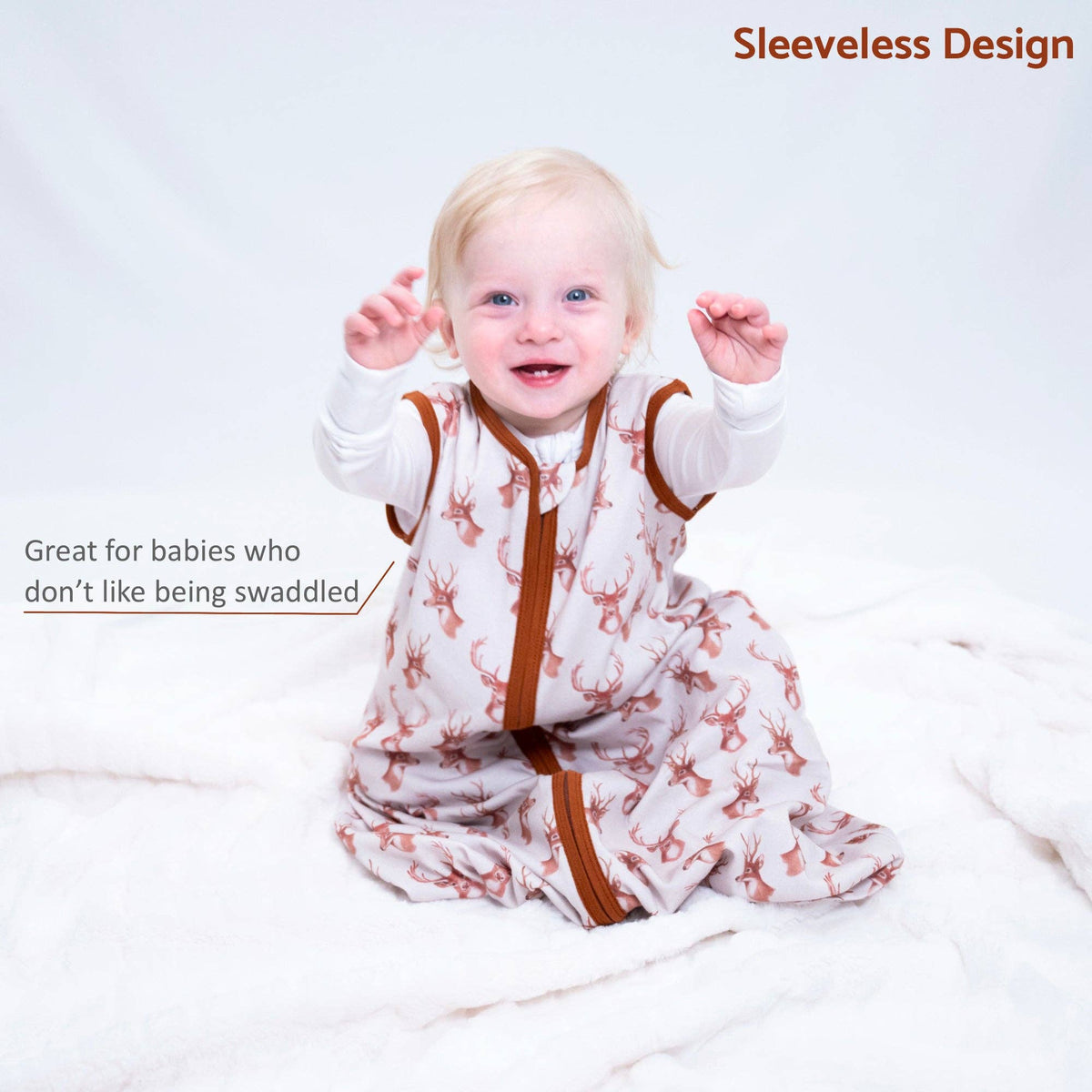 Organic Cotton Baby Sleep Sack 0.5 TOG Oh Deer