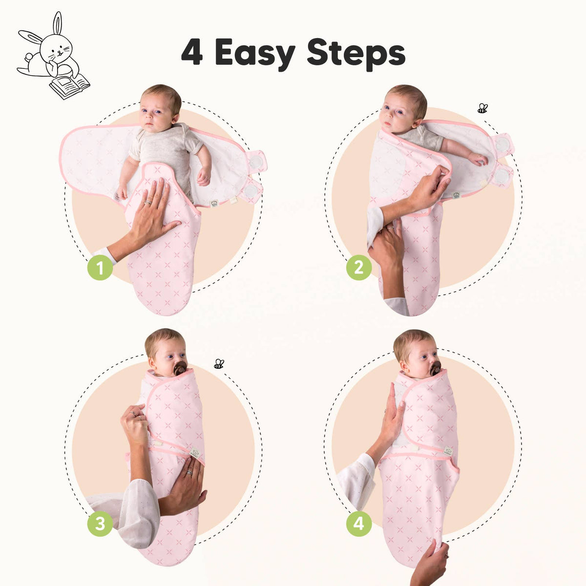 3pk Soothe Baby Swaddles 0-3 Months  Sleep Sack for Newborns