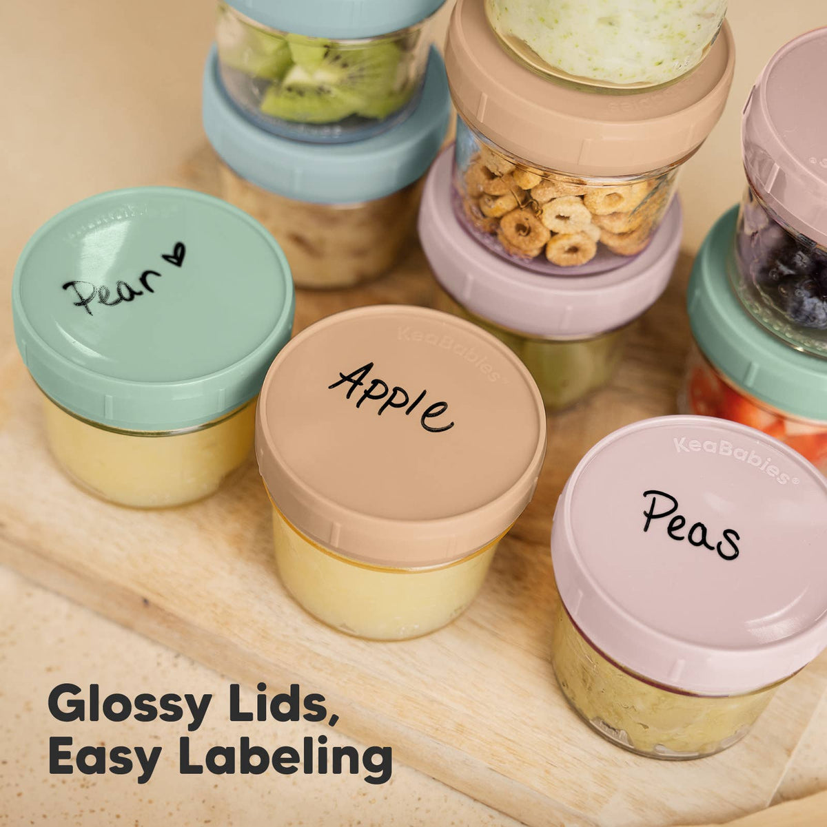 12pk Prep Baby Food Storage Containers, Leak-Proof Food Jars