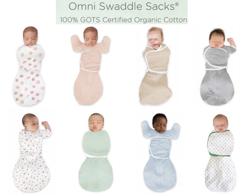 SwaddleDesigns - Organic Omni Swaddle Sack, Heathered Gray