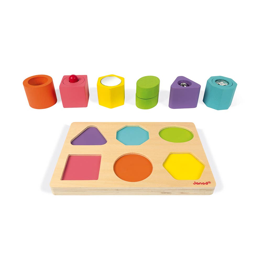 Wood Shapes & Sounds | 6 Block Puzzley