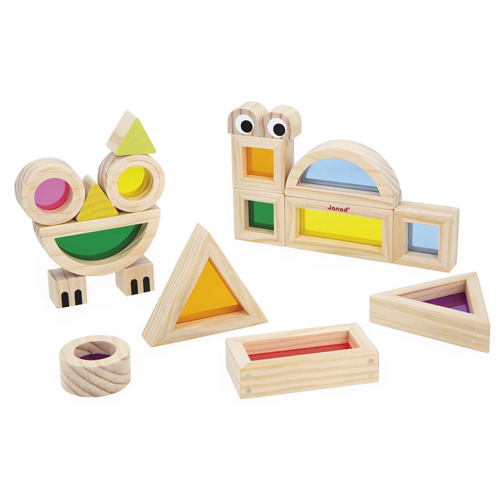 Sensory Wood & Translucent Stacking Blocks