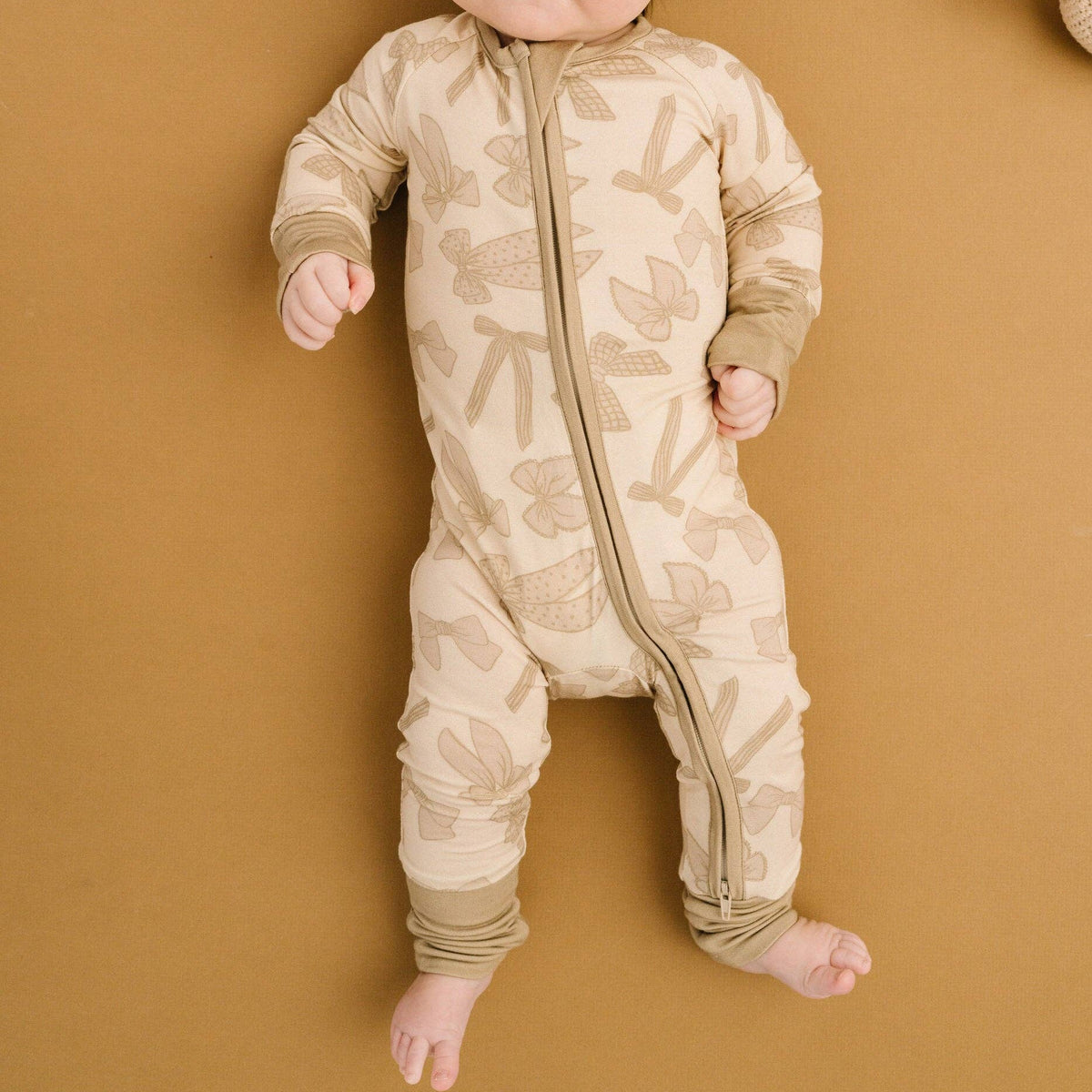 Neutral Bows Double Zip Bamboo Sleeper