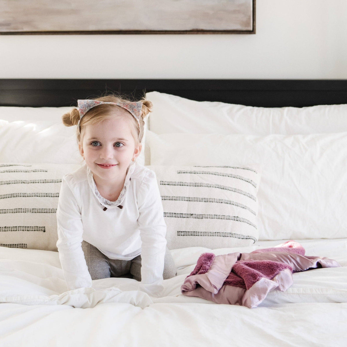 Satin Border Mini Blankets - Baby Dill