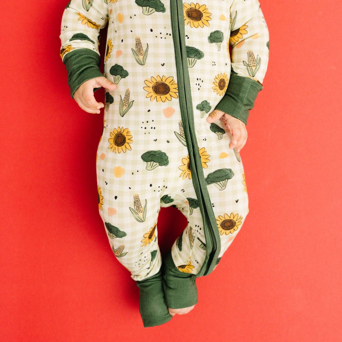Little One Shop - Country Picnic Bamboo Sleeper - Baby Dill