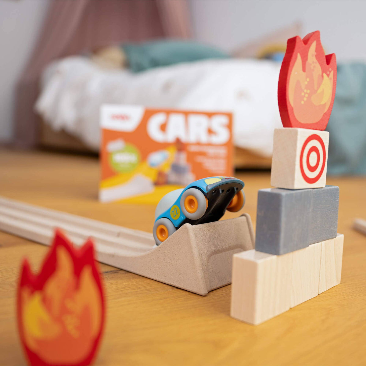 Wooden Car & Track Stunt Jump