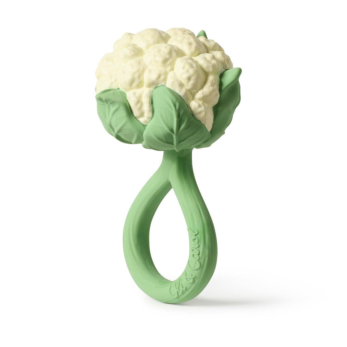 Cauliflower Organic Rubber Rattle - Baby Dill