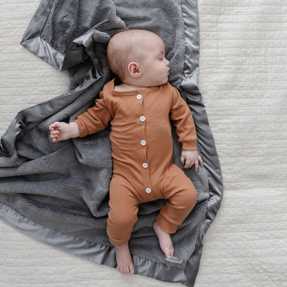 Satin Border Receiving Blanket - Baby Dill