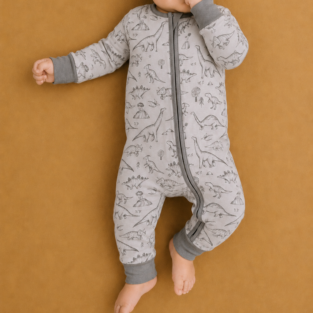 Dino Doodles Bamboo Double Zip Sleeper