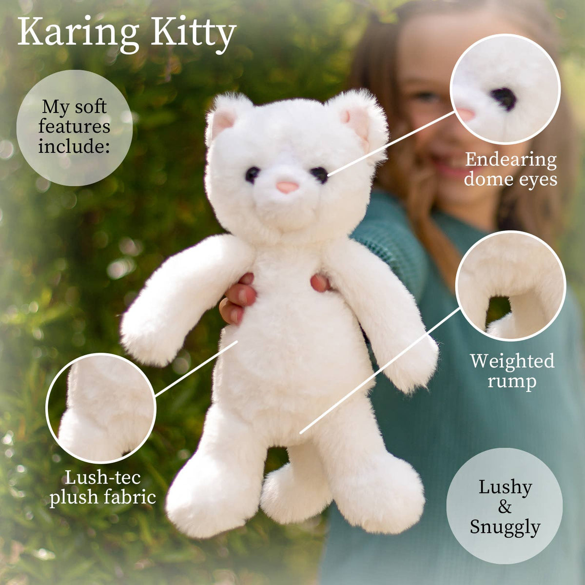 White Kitten Plush Stuffed Animal