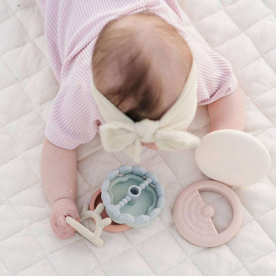 Classic Silicone Stacking Teething Ring Toy