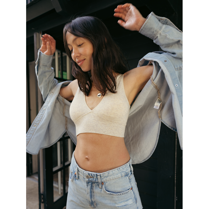 Sublime® Bamboo Maternity & Nursing Plunge Bra - Baby Dill