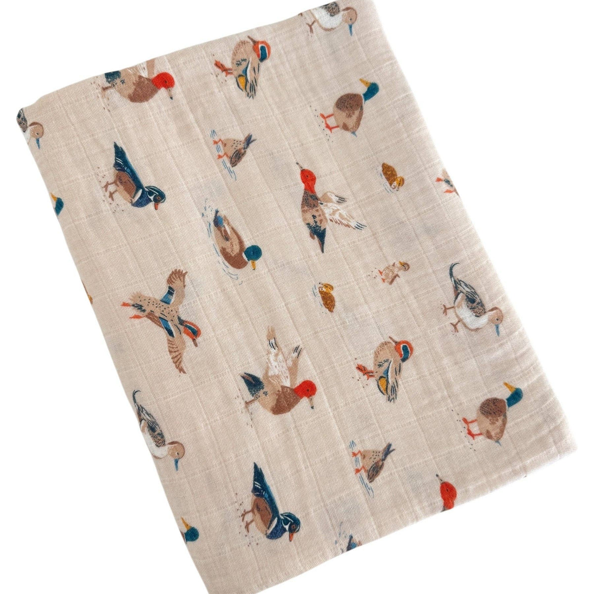SIIX Collection - Ducks / Muslin Swaddle - Baby Dill