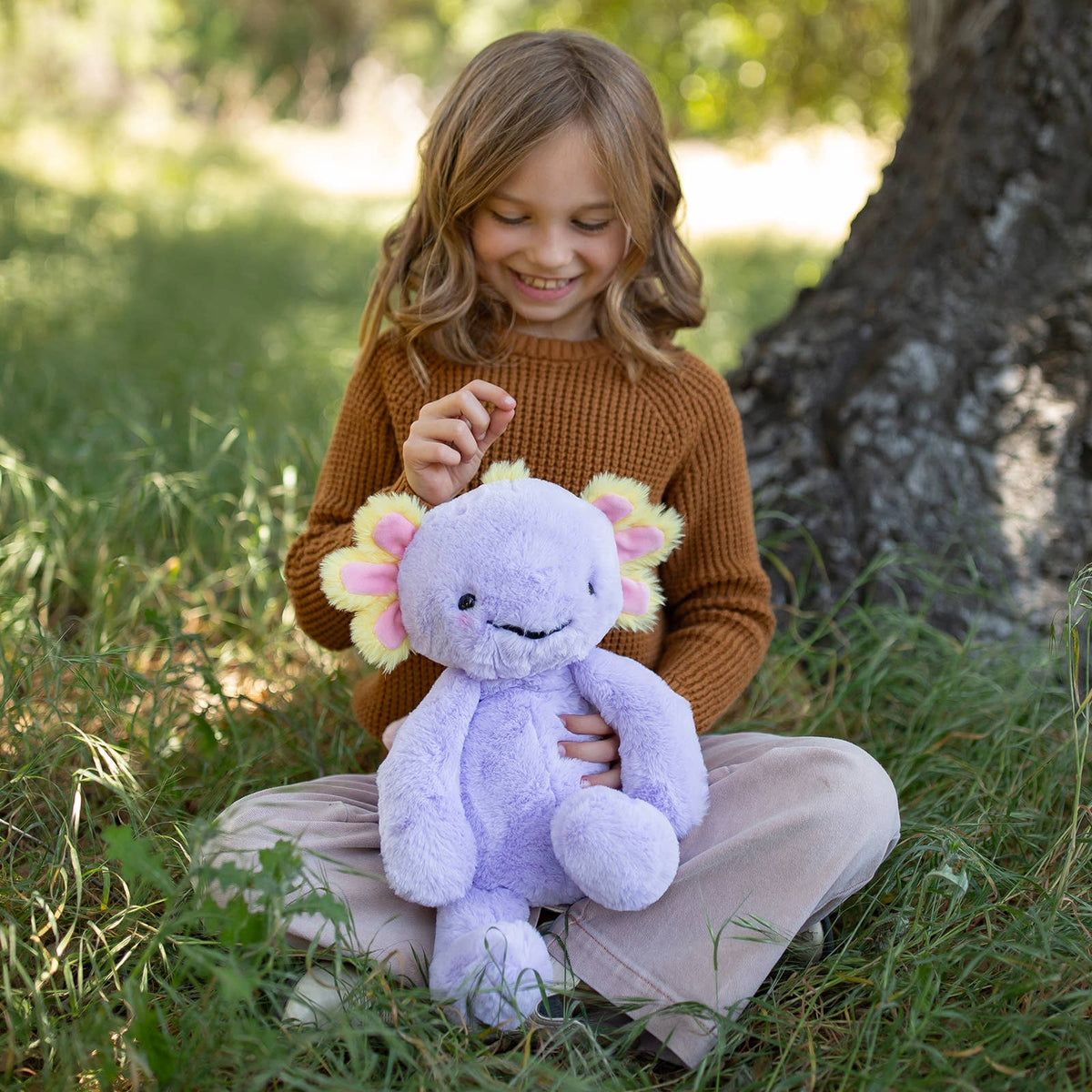 Lilac Axolotl Plush Stuffed Animal