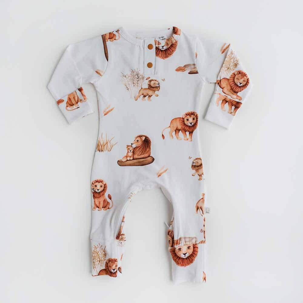 Lion Organic Growsuit - Baby Dill