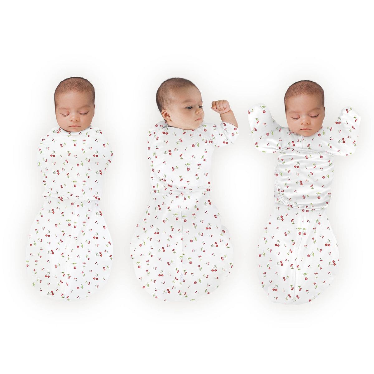 SwaddleDesigns - Organic Omni Swaddle Sack, Watercolor Little Cherries