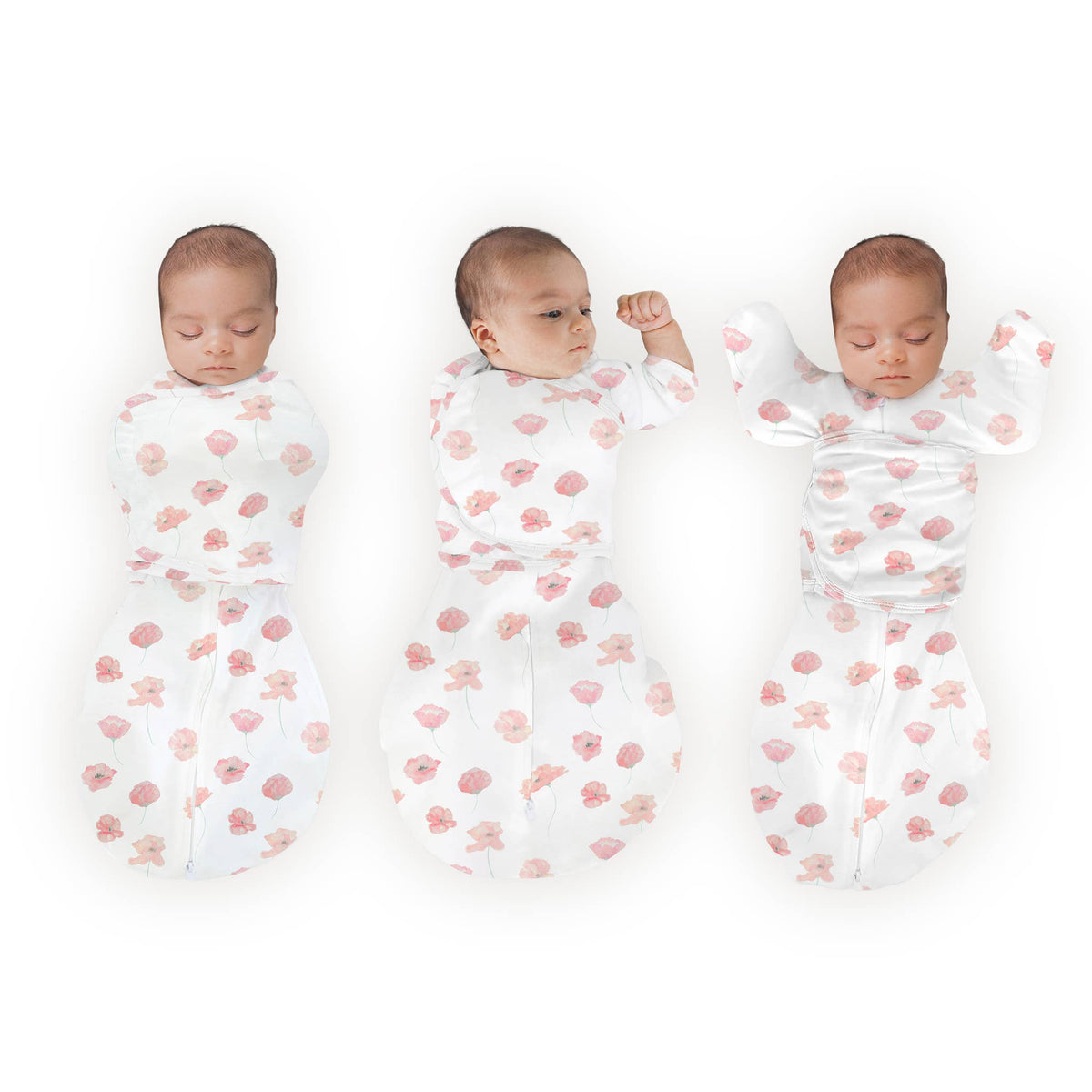 SwaddleDesigns - Organic Omni Swaddle Sack, Watercolor Poppies