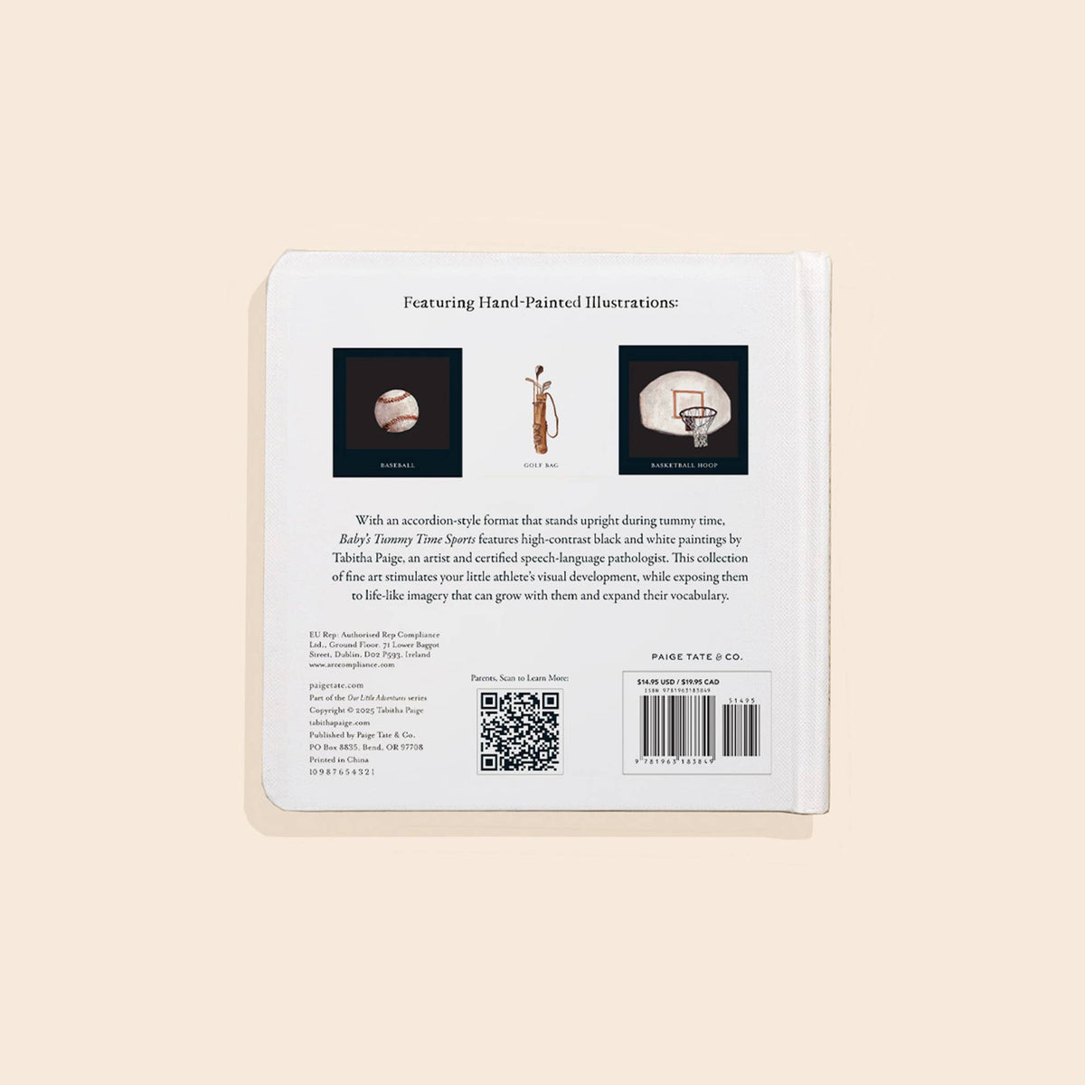 Paige Tate & Co. - Baby's Tummy Time Sports: High-Contrast Fine Art for Visual - Baby Dill