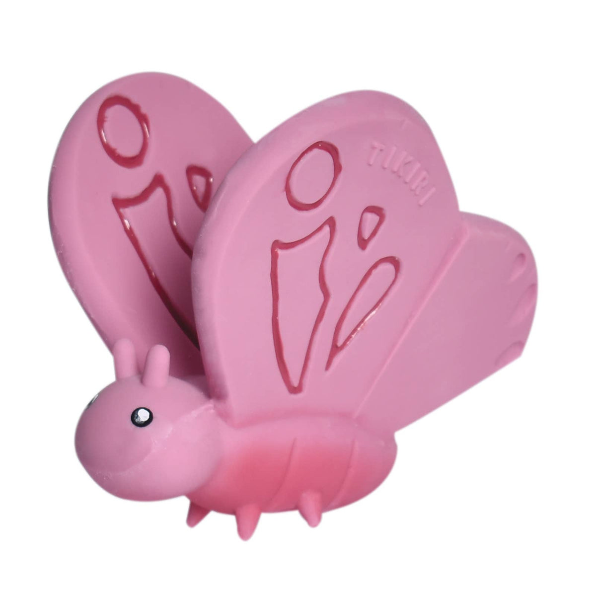 Butterfly Natural Rubber Teether, Rattle & Bath Toy - Baby Dill