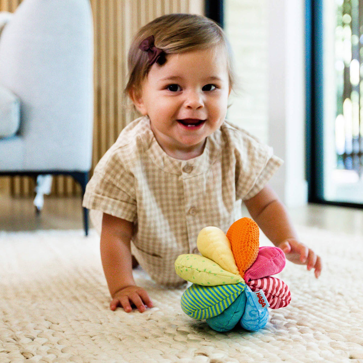 Rainbow Fabric Baby Ball - Baby Dill