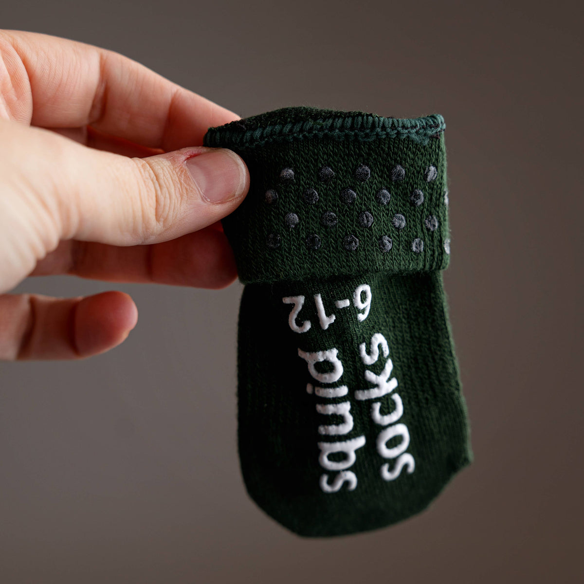Cypress - Non-Slip Baby Socks in Khaki, Cognac, Evergreen - Baby Dill