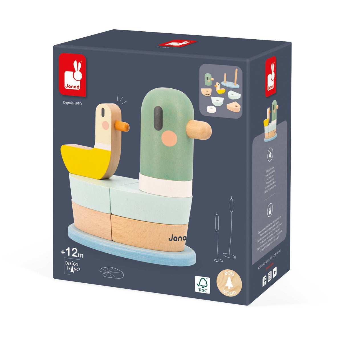 Wood Stackable Ducks Toy