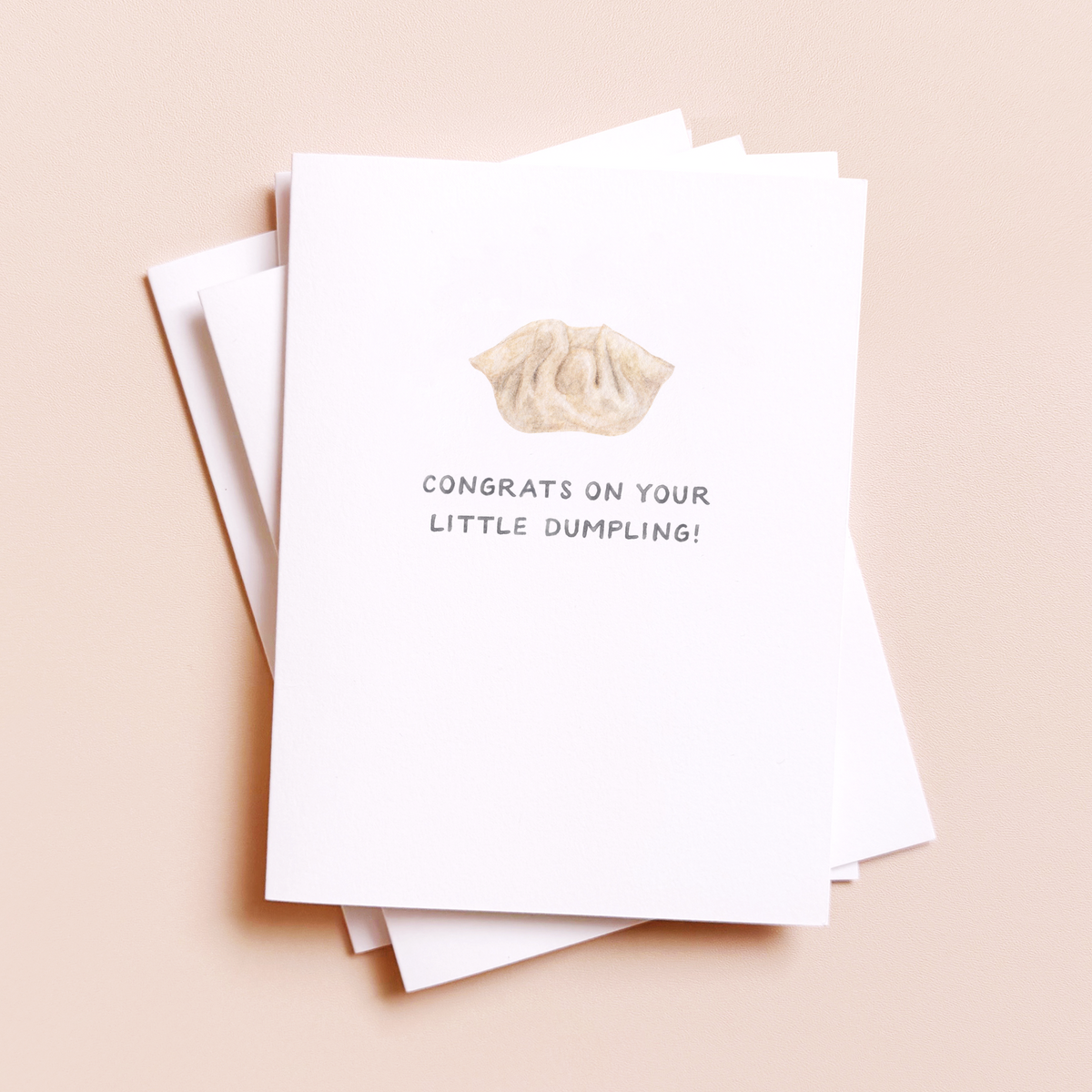 Little Dumpling — Asian Food Pun New Baby Card - Baby Dill