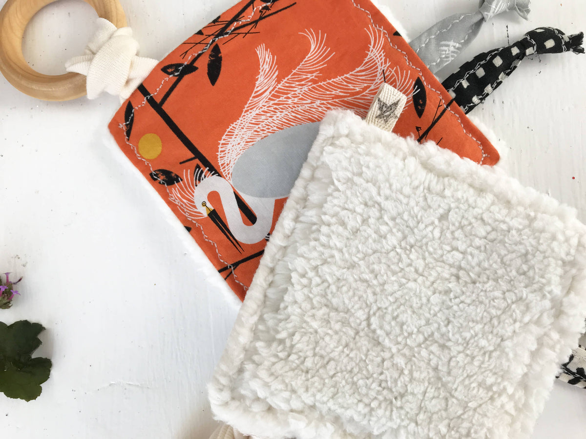 Charlie Harper Birds Teether Infant Crinkle Toys - Baby Dill