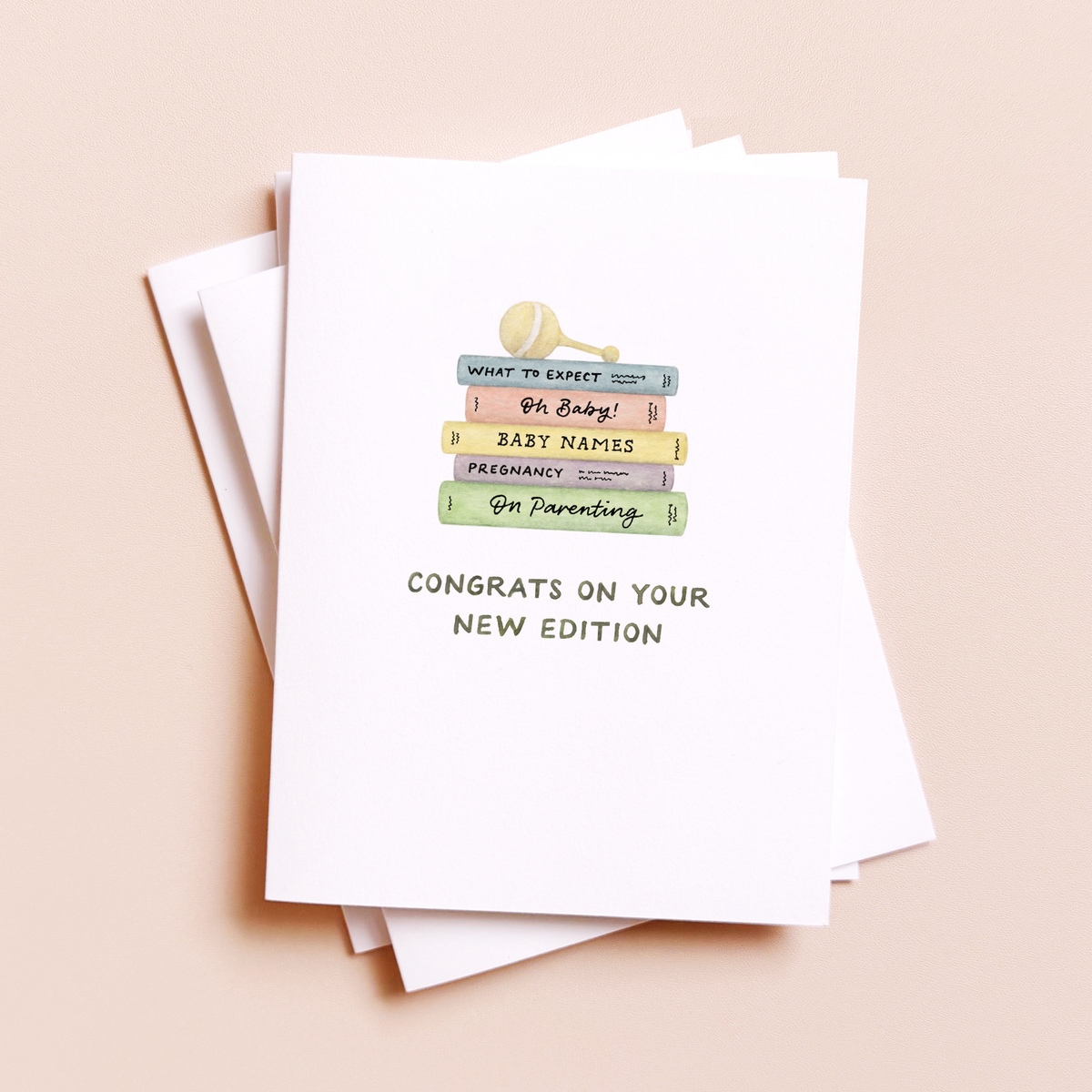 Amy Zhang - New Edition — Book Pun New Baby Congrats Card - Baby Dill