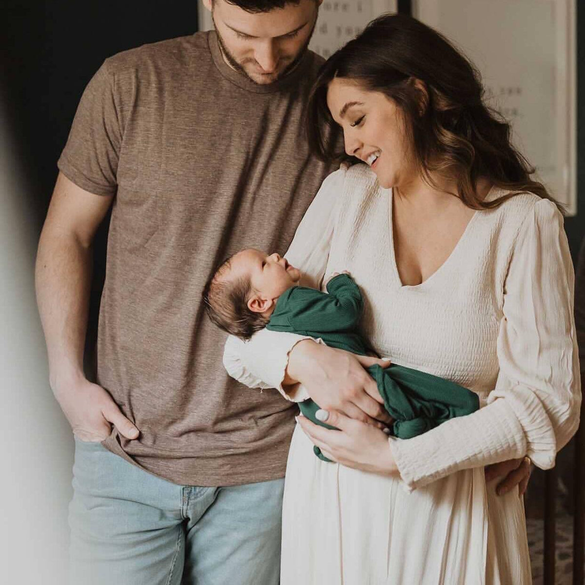 Ribbed Knotted Newborn Baby Gown Sleepwear