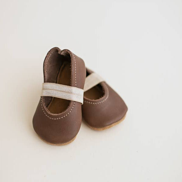 Sun & Lace - Dark Brown Baby Mary Janes | Baby Girl Shoes - Baby Dill