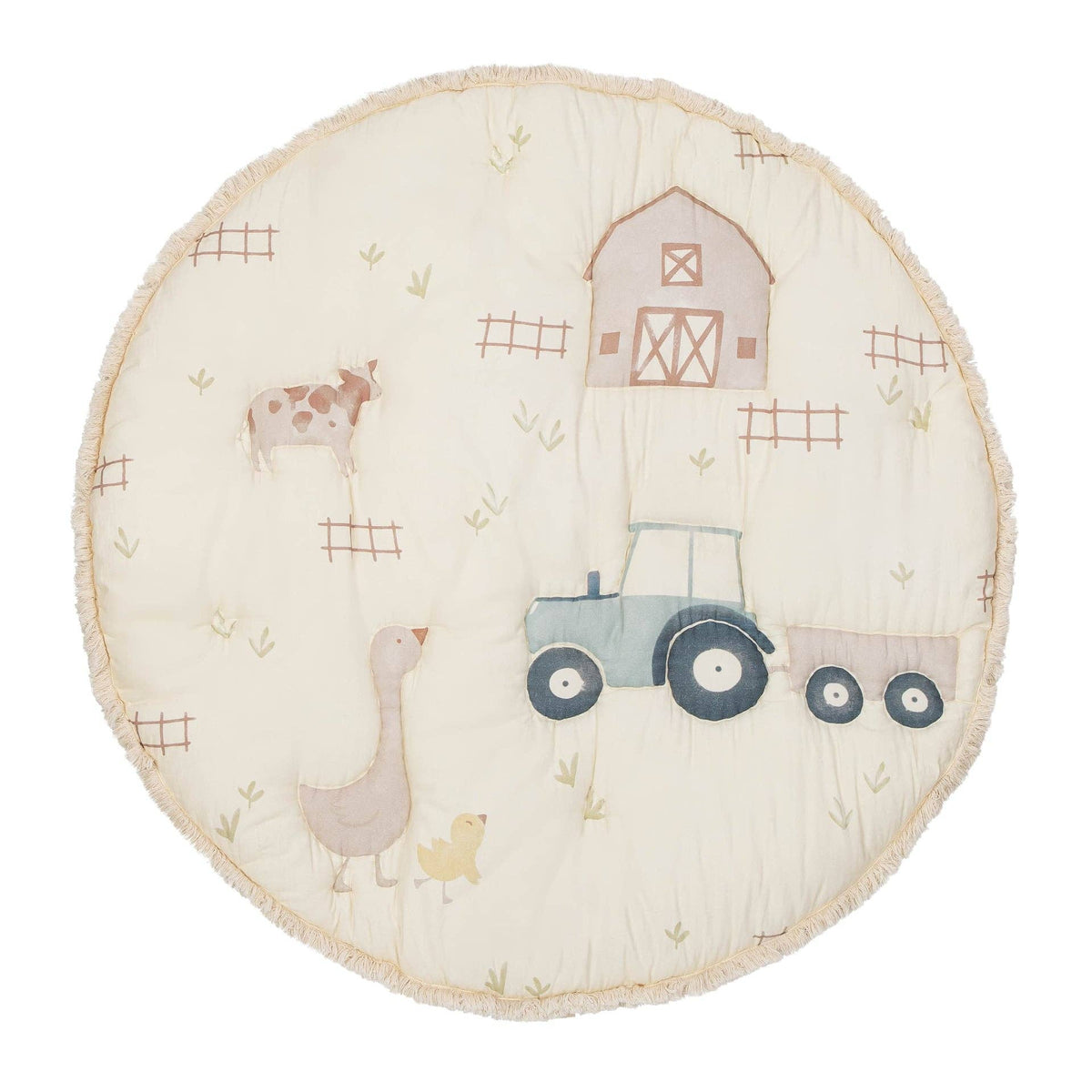 Charlie Farmhouse Quilted Play Mat - Baby Dill