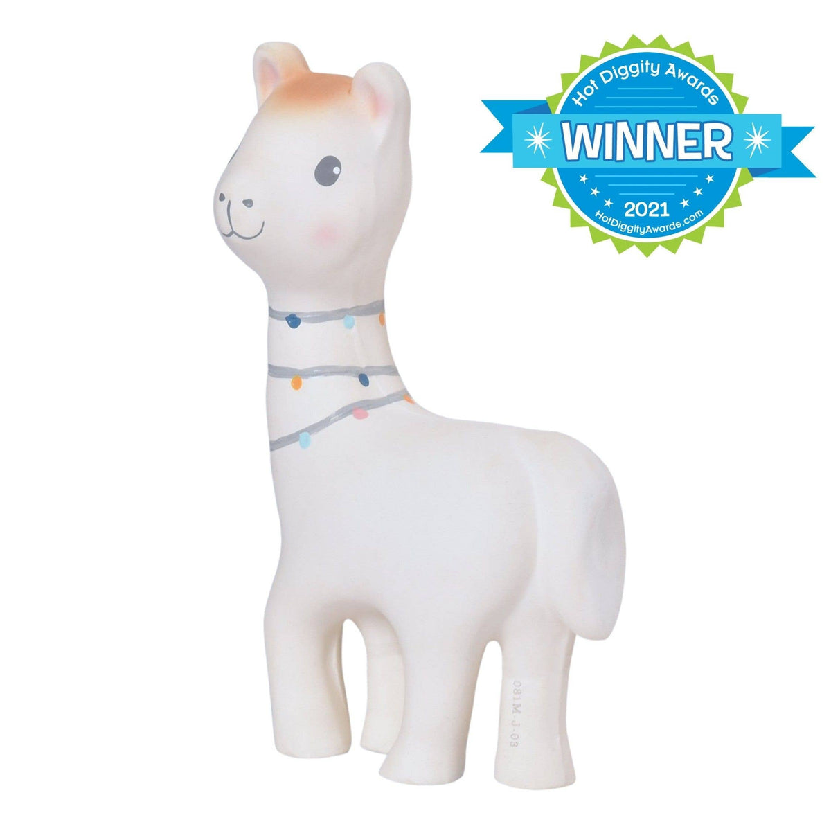 Lilith the Llama Organic Natural Rubber Teether Toy - Baby Dill