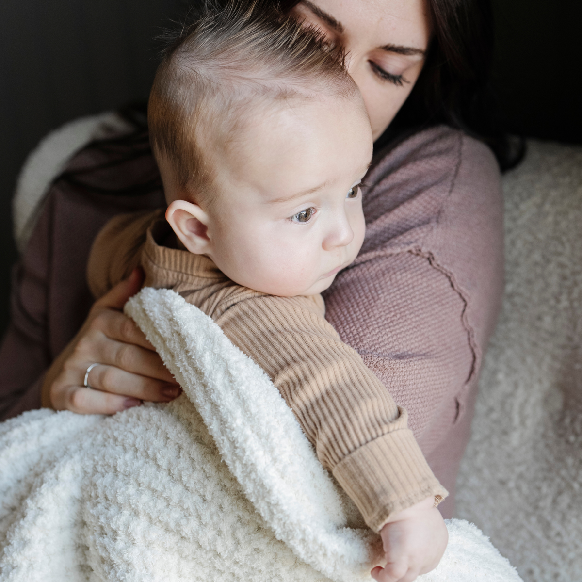 Saranoni - WAFFLE KNIT MINI BLANKETS - Baby Dill