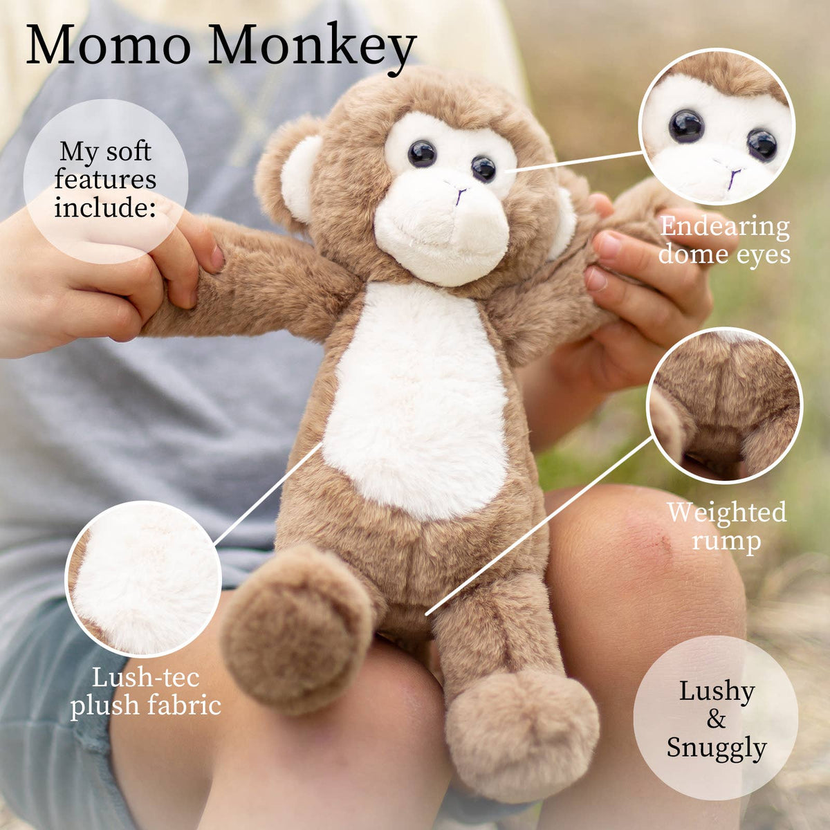 MoMo Monkey Plush Stuffed Animal