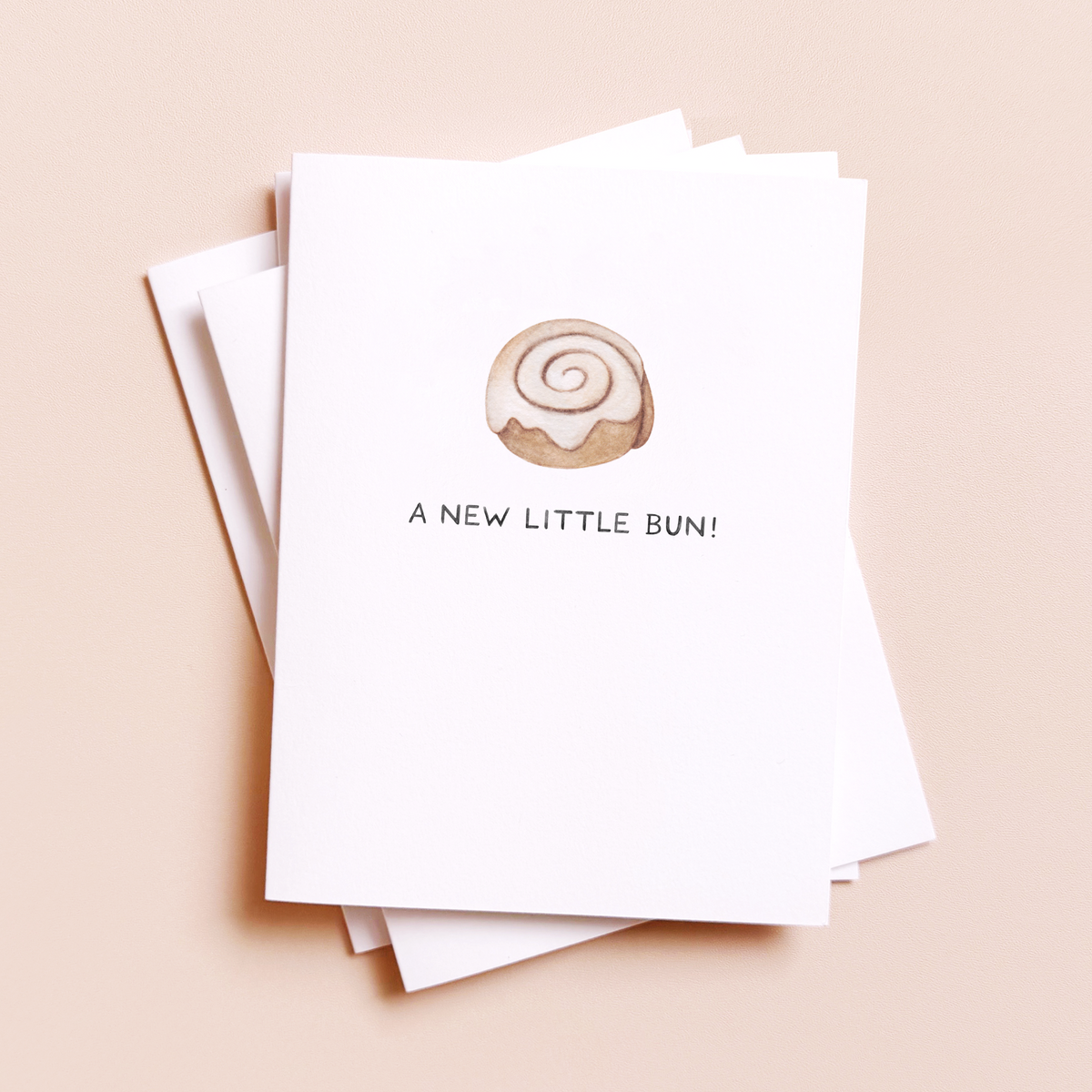 Amy Zhang - A New Little Bun — Cinnamon Roll New Parents / New Baby Card - Baby Dill